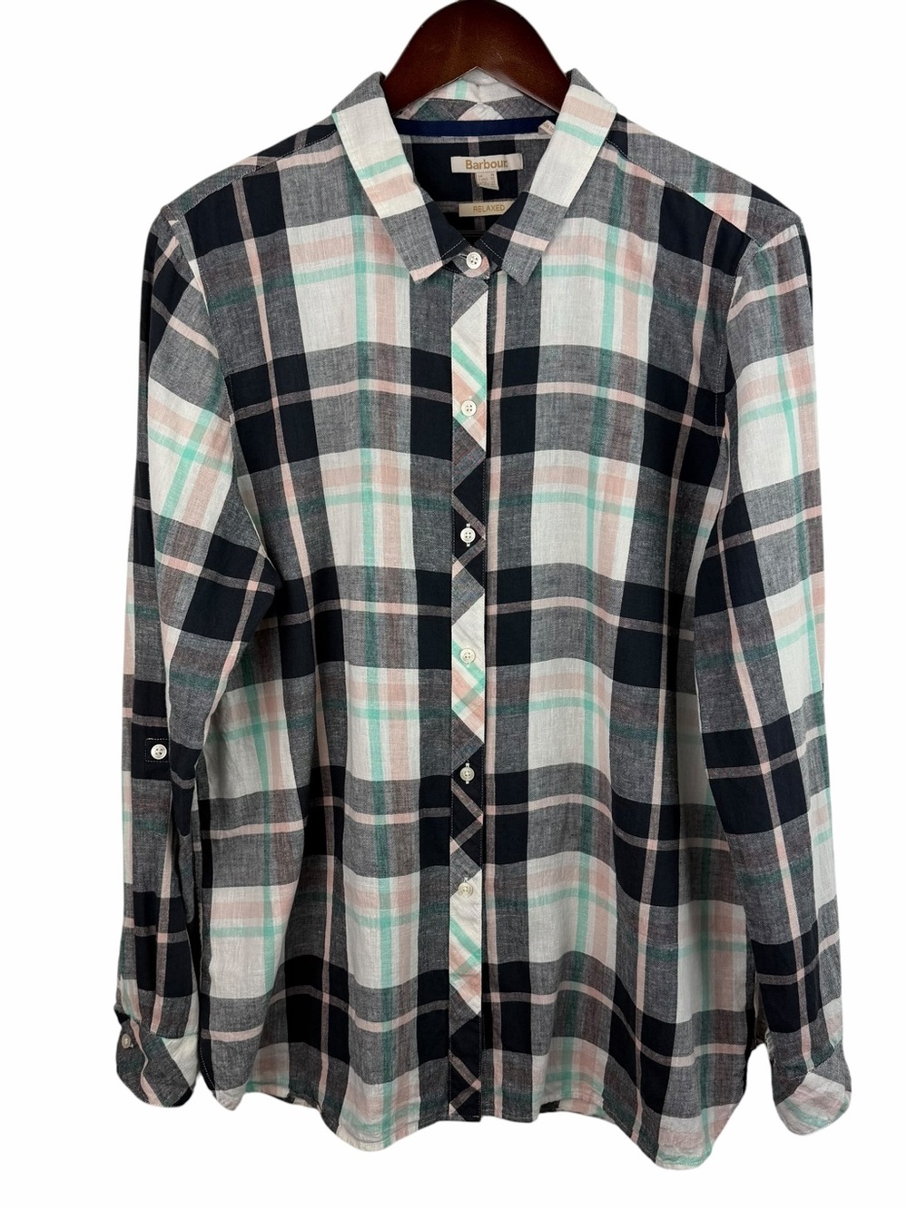 Barbour | Seaglow Linen Blend Plaid Button Shirt